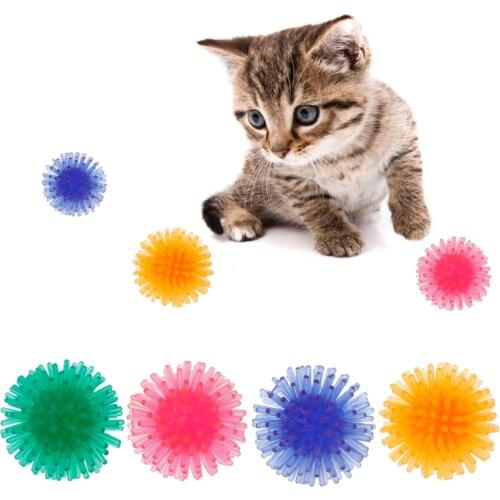 2PCS Interactive Cat Toy Non-toxic Teeth Chew Ball Play Catch Exercise Toys Pet
