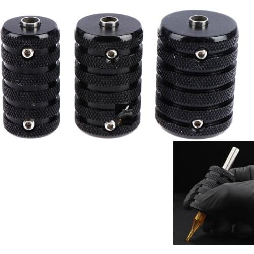 25/30/35mm Knurled Twist Self-Lock Aluminum Alloy Grip For Tattoo Machine Black