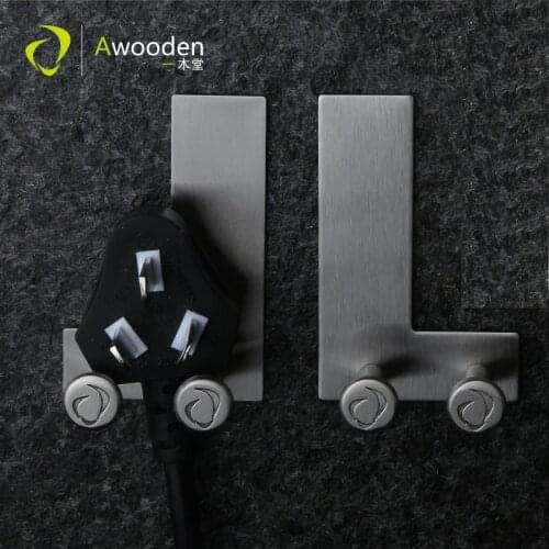 Awooden Shaving Razor Holder Plug Holder Wall Self Adhesive Kitchen Kitchen Storage Hook