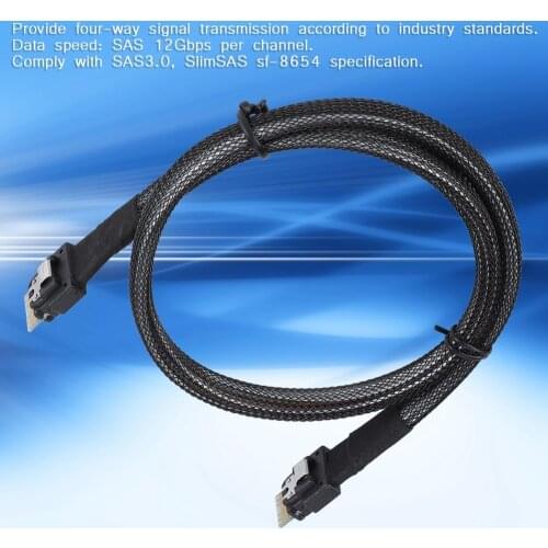Cabledeconn SAS 38P SFF-8654 Server Hard Drive HDD Data Transmission Cable 0.5M-1M