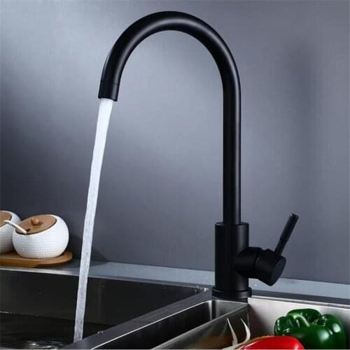 Kitchen Faucet Sink Black mixer 360 Degree Rotation Water Purification tap Single Handle