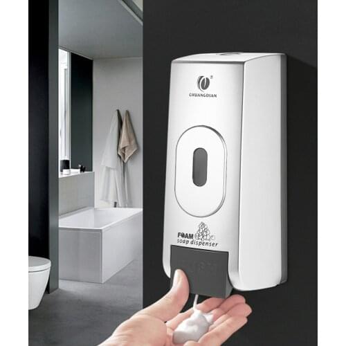 Wall Mounted Manual Foam Soap Dispenser Liquid Cleanser Washroom Lotion Dispenser for Hospital Hotel Soap Container 500ml