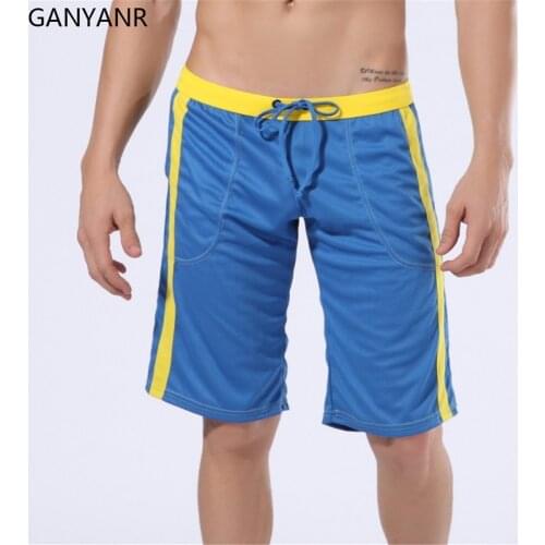 GANYANR Running Shorts Men Gym Sport Crossfit Fitness Training Basketball Workout Soccer Jogging Bodybuilder Sportswear Tennis
