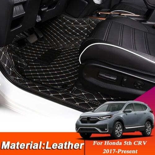 Car Styling Custom Foot Mat For Honda 5th CRV 2017-Present Hybrid Leather Floor Protect Waterproof Pad Auto Internal Accessories