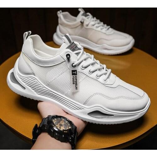 Sapato Sneakers Breathable Men Casual Shoes Mesh Fashion 2021 Solid Color Male Sneakers Trendyol Mens Shoes Zapatillas Hombre