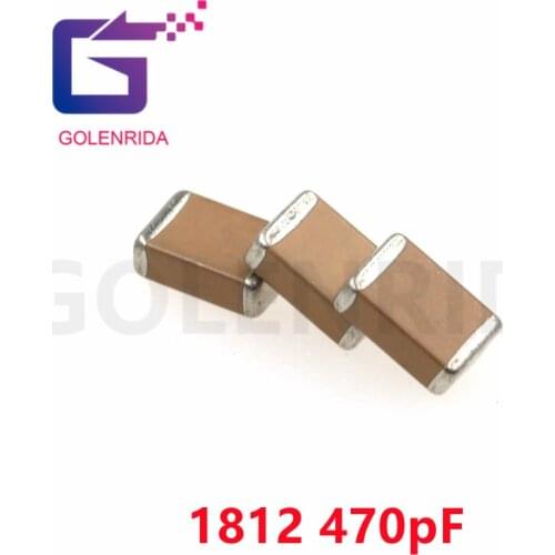 10pcs 1812 4532 470pF 1000V X7R 10% SMD Thick Film Chip Multilayer Ceramic Capacitor