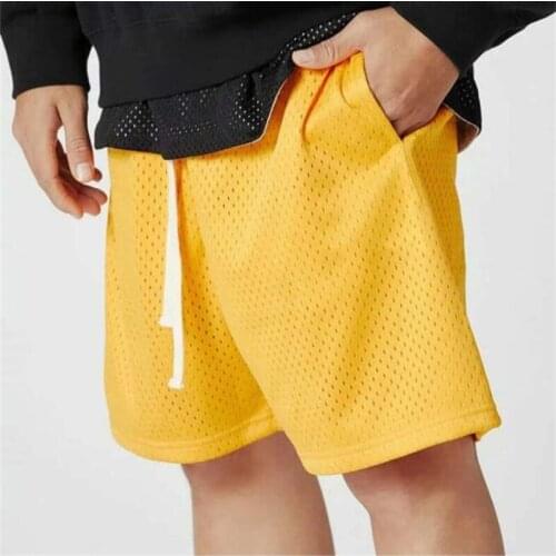 Mens Running Shorts Fashion Surf Bottoms Mesh Breathable Sports Leisure Five-point Pants Comfortable Plus Size Fitness Clothes
