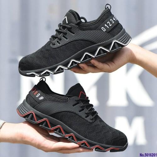 Men Puncture Proof Safety Shoes Sneakers Mens Steel Toe Protective Anti Smashing Breathable Work Wear-resisting Shoes