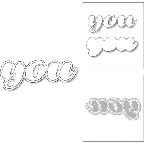 2020 New Lowercase English Letter Words You Layered Metal Cutting Dies For DIY Scrapbooking Greeting Card Paper Making No Stamps