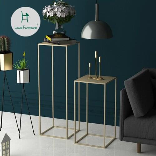 Louis Fashion Plant Shelves Nordic Simplified Green Flower Rack Creative Iron Art Receptacle Sofa Several Indoor Multifunctional