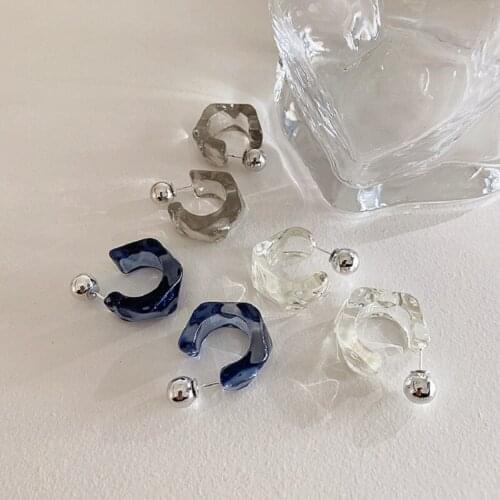 DAVINI Transparent Acrylic Geometric Earrings Sweet Girl Circle Earrings Elegant Romantic Hoop Earrings Korean New MG522