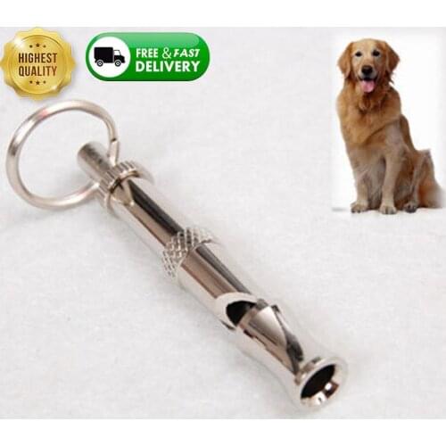 Pet Dog Training Ultrasonic Supersonic Sound Pitch Quiet Dog Supplies Training Cat Dog Obedience Black Stainless Steel Whistle