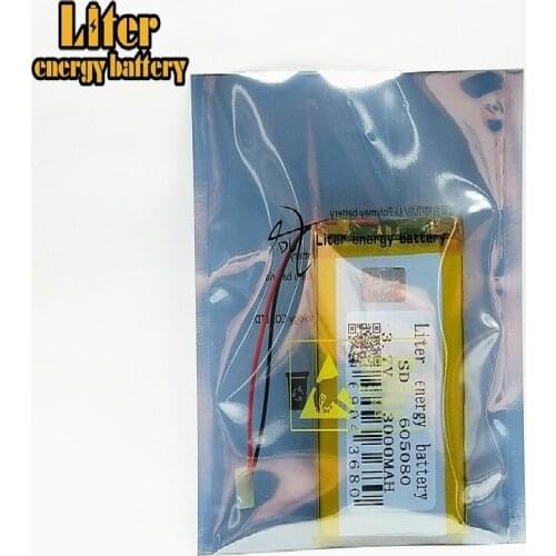1/2/4Pcs 3.7V polymer lithium battery 605080 3000MAH Rechargeable Li-ion Cell For MP3 MP4 MP5 Tablet PC GPS E-book BT Speaker