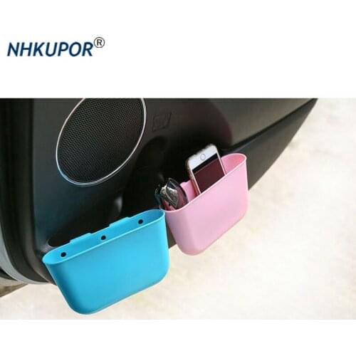 1PCS Car Seat Crevice Trash Car Door Storage Box Seat Back Bag Car Small Trash Car Storage Plastic Box For Glasses Phone Wallet