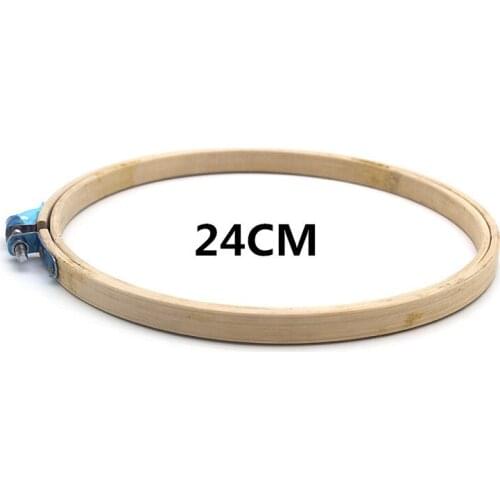 1PCS 24cm Bamboo Cross Stitch Embroidery Hoops Threads Scissors Needles Sewing Accessories For Women Embroidery Starter Kit