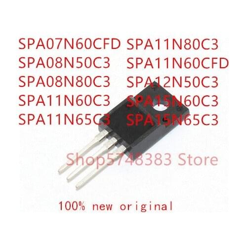 10PCS SPA07N60CFD SPA08N50C3 SPA08N80C3 SPA11N60C3 SPA11N65C3 SPA11N80C3 SPA11N60CFD SPA12N50C3 SPA15N60C3 SPA15N65C3 TO-220F