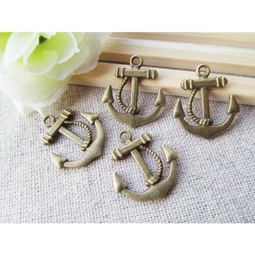 100pcs Antique Silver tone/Antique Bronze Anchor Connector Pendant Charm/Finding,for Bracelet,DIY Jewelry Accessory