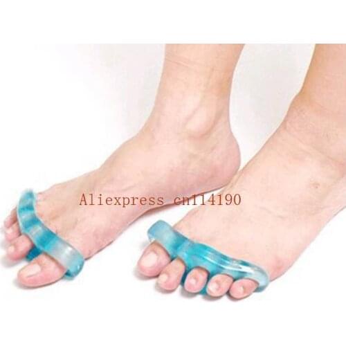 100pcs/lot Fast shipping Five Toe Separators Stretchers Straighteners Alignment Bunion Valgus Feet Care