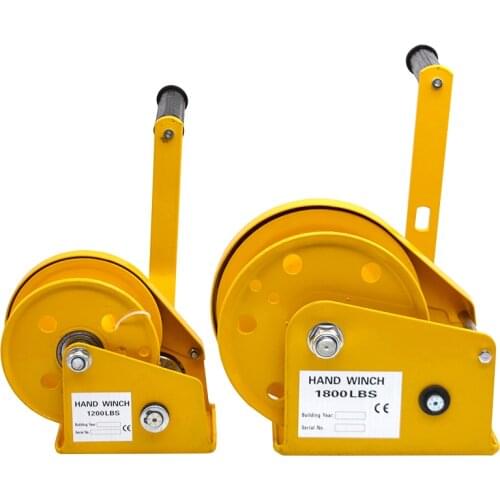 1200/1800LB Two-way Self-locking Small Hand Windlass with Automatic Brake Manual Winch Tractor 5M