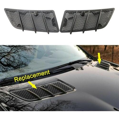 2Pcs Car Hood Air Vent Grille Cover For Mercedes Benz W164 GL350 GL450 ML350 ML450 2008 2009 2010 2011 ABS Plastic