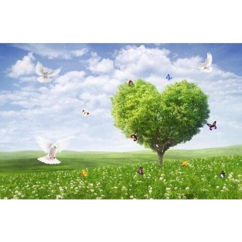 3D stereo TV background wall decorative mural film and television wall living room sofa natural scenery forest tree wallpaper