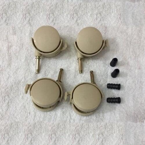 4Pcs 2" Wrap-On Twin Wheel Inserting Pin Caster Castor Baby Kid Bed With Brake