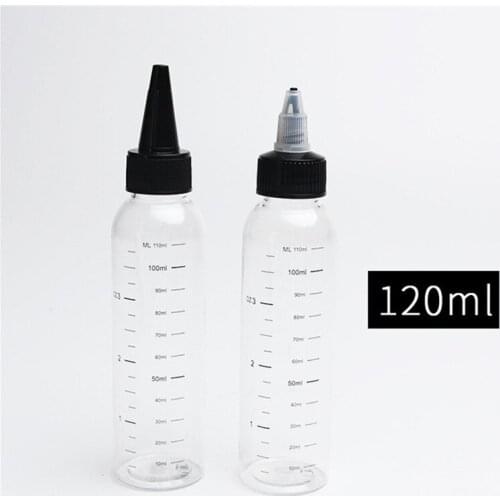 5pcs 30ml/60ml/100ml/120ml/250ml Plastic PET E juice Liquid Capacity Dropper Bottles Twist Top Cap Tattoo Pigment Ink Containers