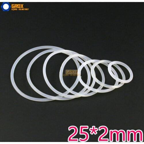 60 Pieces 25*2mm Silica Gel Sealing Gasket Seal Washer O Ring