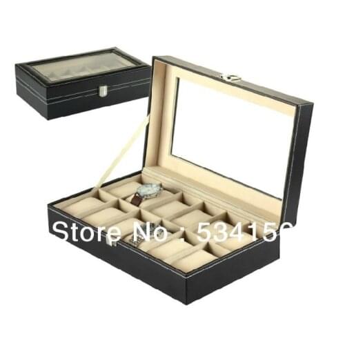 Free shipping Best-selling Europe and the United States 12 watches boxes, leather watch jewelry earring box8*30*20.2cm