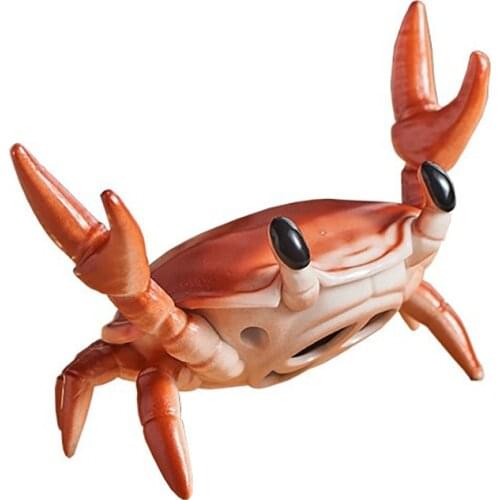 Creative Crab Shaped Bluetooth Speaker Wireless Card Subwoofer Bass Speakers, Desktop Mobile Phone Stand Holder Ornaments Gifts