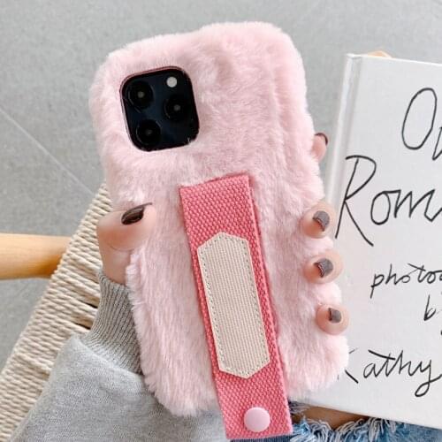 Phone Case for Xiaomi 7 8 SE 9 Redmi 7A 8A Note 7 8 Pro 8T 9 9S X10 5G Protection Cover Soft Fur Plush Shell with Wrist Strap