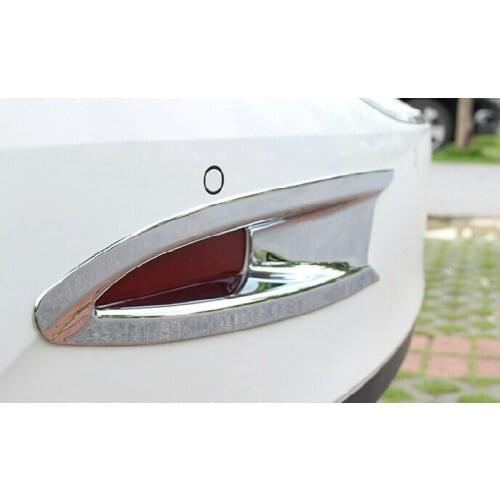 Auto rear fog light cover lamp bezel for mazda 3 2014 axela sedan, abs chrome,auto accessories,free shipping.2pcs