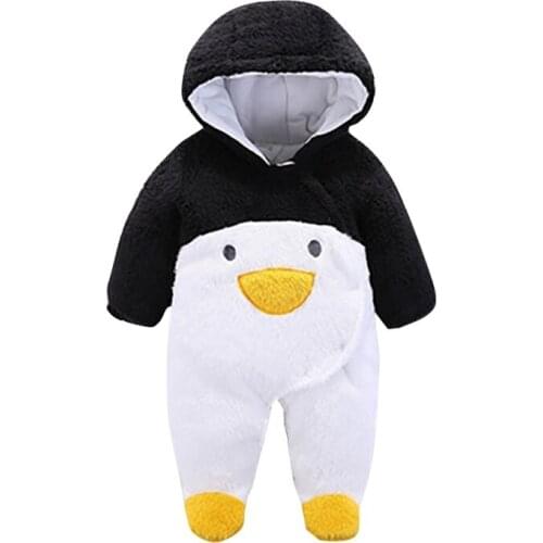 Baby Rompers Autumn Baby Boy Girl Casual Cartoon Penguins Design Romper Infant Long Sleeve Bodysuit Jumpsuit Costumes