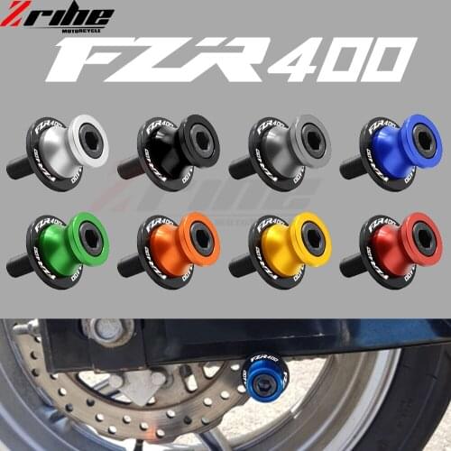 For Yamaha FZR 400 LOGO 10mm Motorcycle CNC Swingarm Spools stand screws Slider For Yamaha FZR 400 FZR400 1990