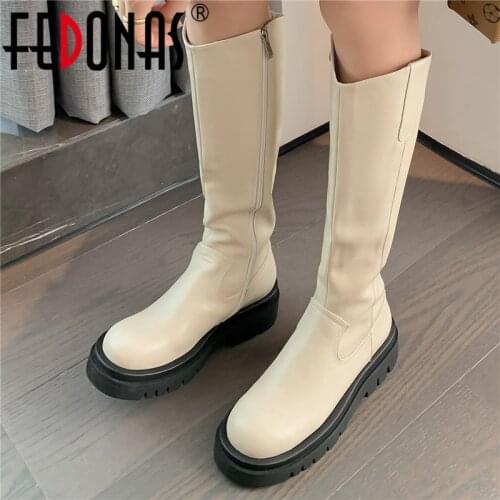 FEDONAS Women's High Boots