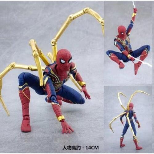 Marvel Avengers Infinity War Iron Spider & Tamashi Stage 15cm BJD Spiderman Super Hero Figure Model Toys for Children