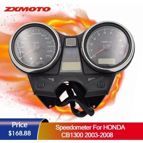 ZXMOTO Instrument Motorcycle Gauges Cluster Speedometer Odometer Tachometer For CB 1300 2003 2004 2005 2006 2007 2008 Case Cover
