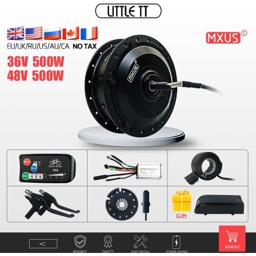 Ebike kit 36V48V 500W Ebike conversion kit MXUS Front Wheel Motor with LED LCD display optional For Electric Bike Conversion Kit