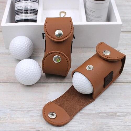 Multifunctional golf bag accessory bag Portable Faux Leather Golf Ball Tees Holder Waist Pouch Storage Bag Container Outdoor