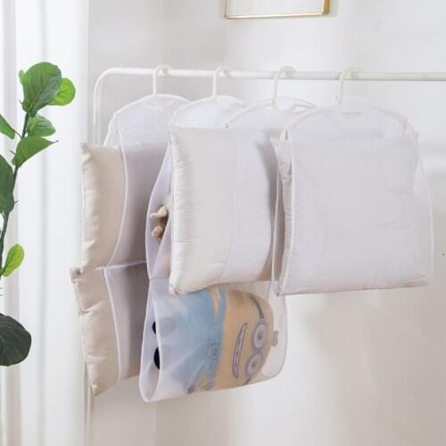 Multifunctional Pillow Drying Rack Plush Doll Storage Net Bag Anti-deformation Clothes Drying Rack Hanging with Net Bag