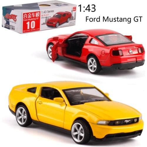 1:43 Scale Ford Mustang GT Alloy Pull-back car Diecast Metal Model Car For Collection Friend Children Gift