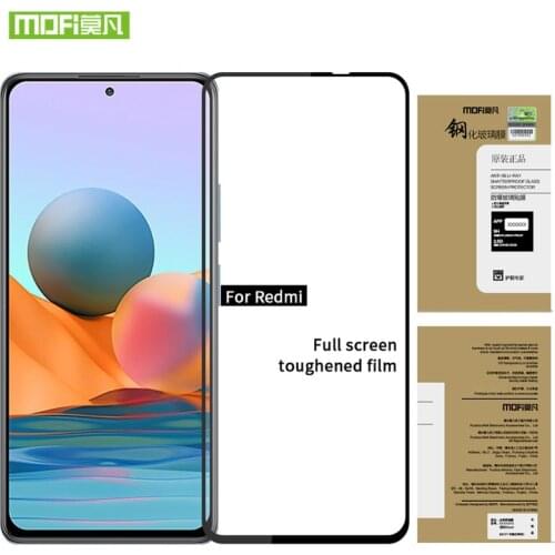 MOFI Ultra-Thin For Redmi Note 9 10 K40 Pro Max Power Prime 9C 9A Screen Protector Film Color Mobile Protective Tempered Glass