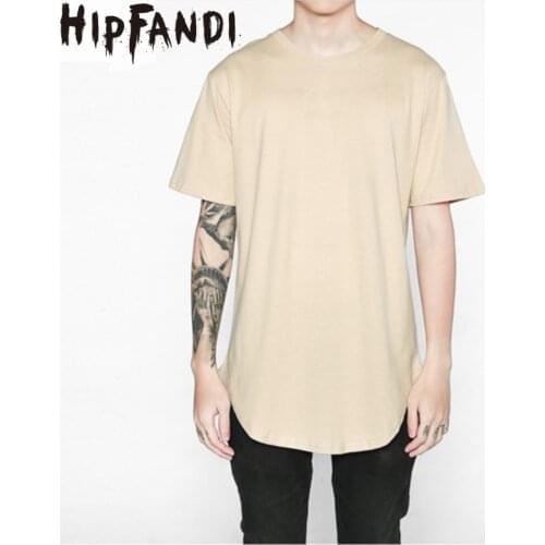 HIPFANDI 2020 Fashion Hip Hop street T-shirt wholesale Fashion Brand Men Summer Short Sleeve oversize design Extended T shirt