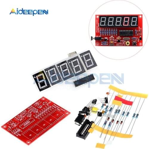 DIY Kits RF Crystal Oscillator Frequency Counter Meter 1Hz-50MHz Programmable Digital LED Crystal Tester Meter 5V Power Supply