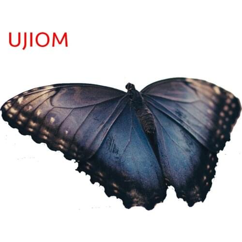 UJIOM Blue Butterfly Wall Decor Living Room Vinyl Wallpaper Home Office Room Decor Bedroom Accessories Wall Stickers