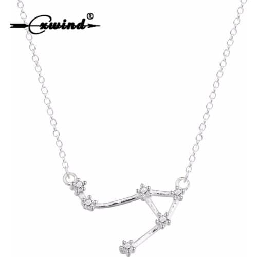 New Libra Zodiac Sign Astrology Necklace Constellation Libra Necklaces & Pendants for Women Fashion Sttement Choker Jewelry