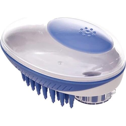 Pet Bath Brush 2-In-1 Pet Massage Comb Soft Silicone Pet Shower Hair Grooming Cleaning Tool Pet Supplies