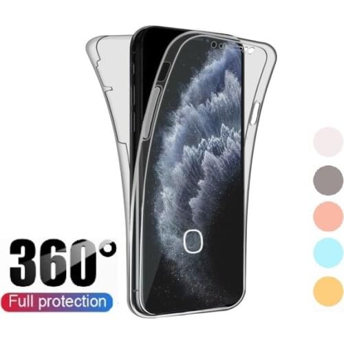360 Full Body Silicone Case for Samsung Note20 Ultra S20 FE S20 Ultra Double Clear Cover Galaxy Note10 Lite Note10 Plus Note985