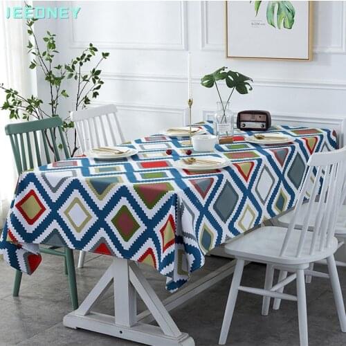 Linen Tablecloth Color Printing Table Cloth Fabric Dining Table Cover Home Decoracion Room Decor Aesthetic Tovaglia Waterproof