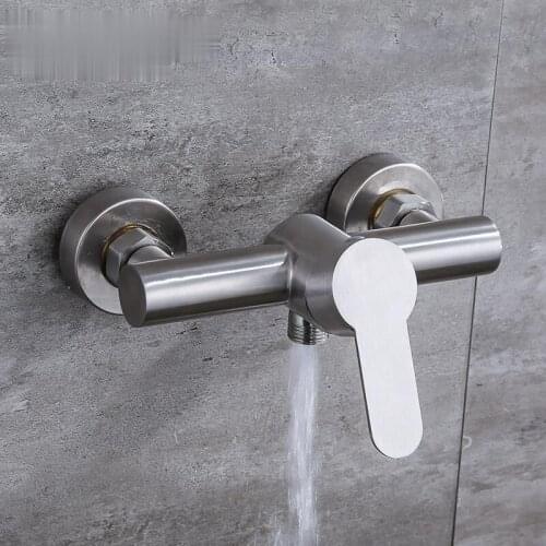 Bathtub Faucet Stainless Steel Cold and Hot Faucet Single Function Shower Water Tap Bathroom Ware Supplies for Home Hotel